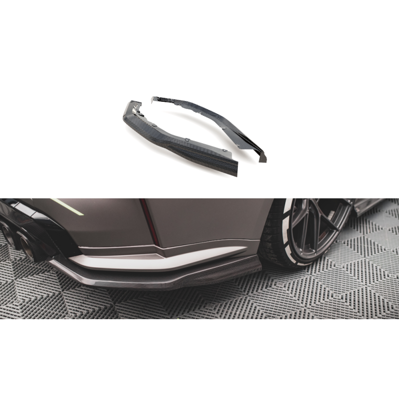 Maxton Design-Fibre de Carbone Lames De Pare-Chocs Arrière Latérales BMW M4 G82 Maxton Design-Fibre de Carbone Lames De Pare-Chocs Arrière Latérales BMW M4 G82