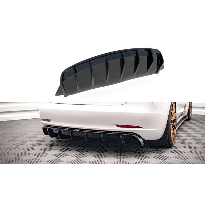 Maxton Design-Diffuseur Arrière Complet V.2 Tesla Model 3