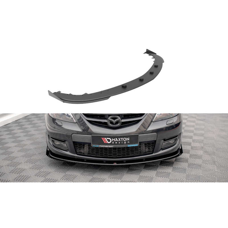 Maxton Design-Street Pro Lame Du Pare-Chocs Avant V.1 + Flaps Mazda 3 MPS Mk1 