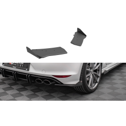 Maxton Design-Street Pro Lame Du Pare Chocs Arriere + Flaps Volkswagen Golf R Mk7 