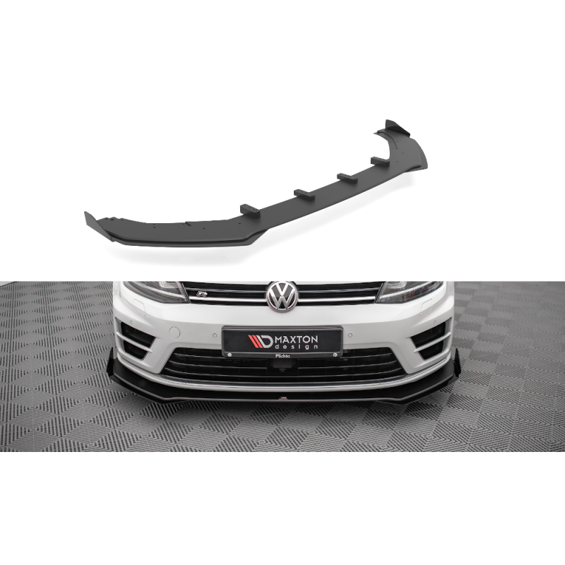 Maxton Design-Street Pro Lame Du Pare-Chocs Avant V.1 + Flaps Volkswagen Golf R Mk7 