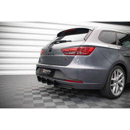 Maxton Design-Street Pro Central Diffuseur Arriere Seat Leon FR Sportstourer Mk3 