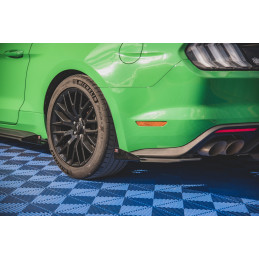 Maxton Design-Street Pro Lame Du Pare Chocs Arriere V.1 + Flaps Ford Mustang GT Mk6 Facelift 