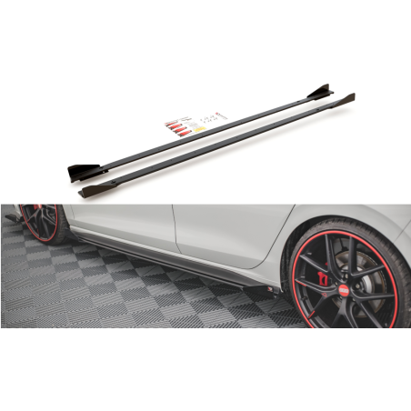 Maxton Design-Sports Durabilité Rajouts Des Bas De Caisse + Flaps Volkswagen Golf 8 GTI / GTI Clubsport / R-Line 