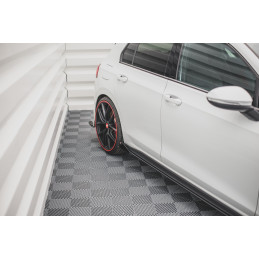 Maxton Design-Sports Durabilité Rajouts Des Bas De Caisse + Flaps Volkswagen Golf 8 GTI / GTI Clubsport / R-Line 