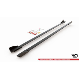 Maxton Design-Sports Durabilité Rajouts Des Bas De Caisse + Flaps Volkswagen Golf 8 GTI / GTI Clubsport / R-Line 