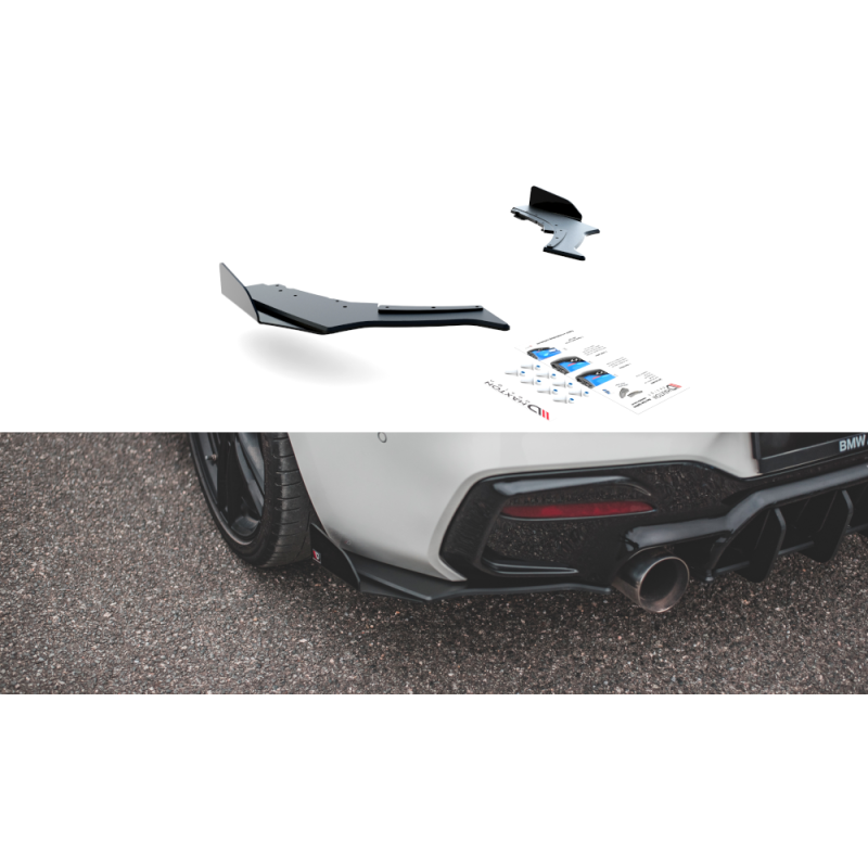 Maxton Design-Sport Durabilité Lame Du Pare Chocs Arriere V.3 + Flaps BMW 1 F20 M140i 