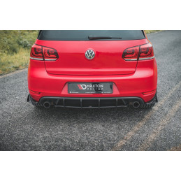 Maxton Design-Sport Durabilité Lame Du Pare Chocs Arriere + Flaps Volkswagen Golf GTI Mk6 