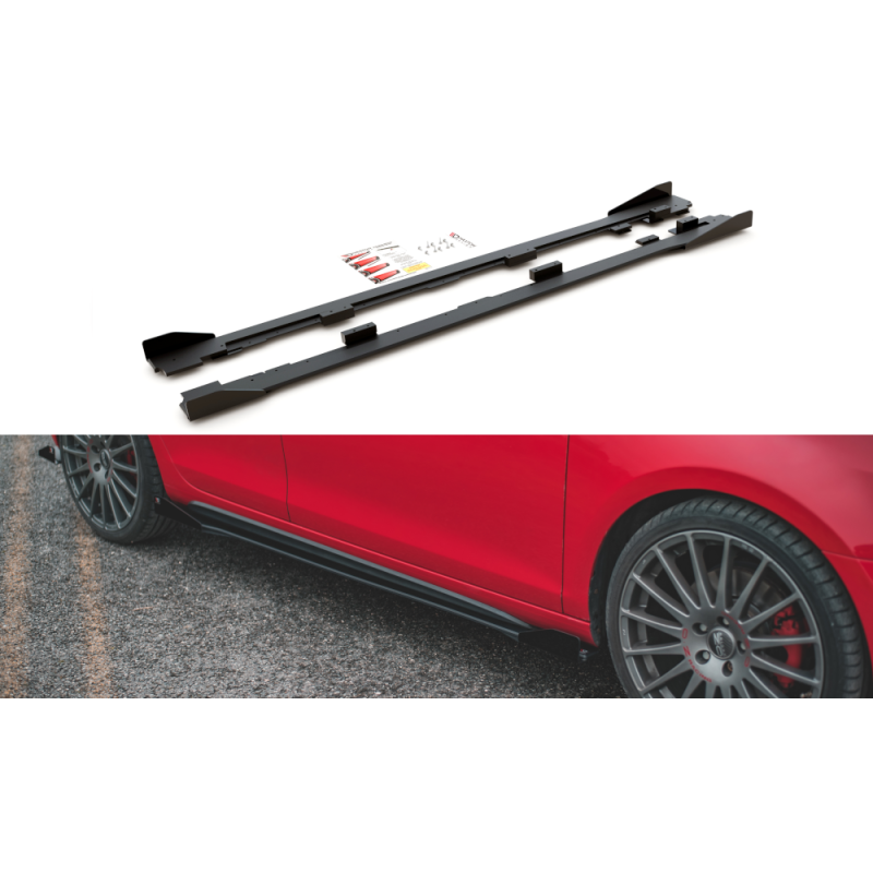 Maxton Design-Sports Durabilité Rajouts Des Bas De Caisse + Flaps Volkswagen Golf GTI Mk6 